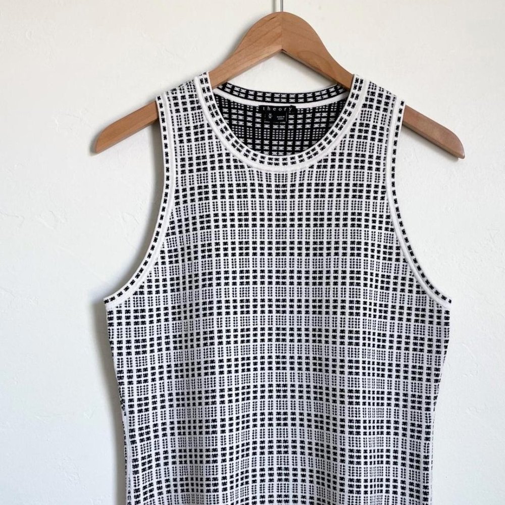 Theory Women's Black and White Blouse